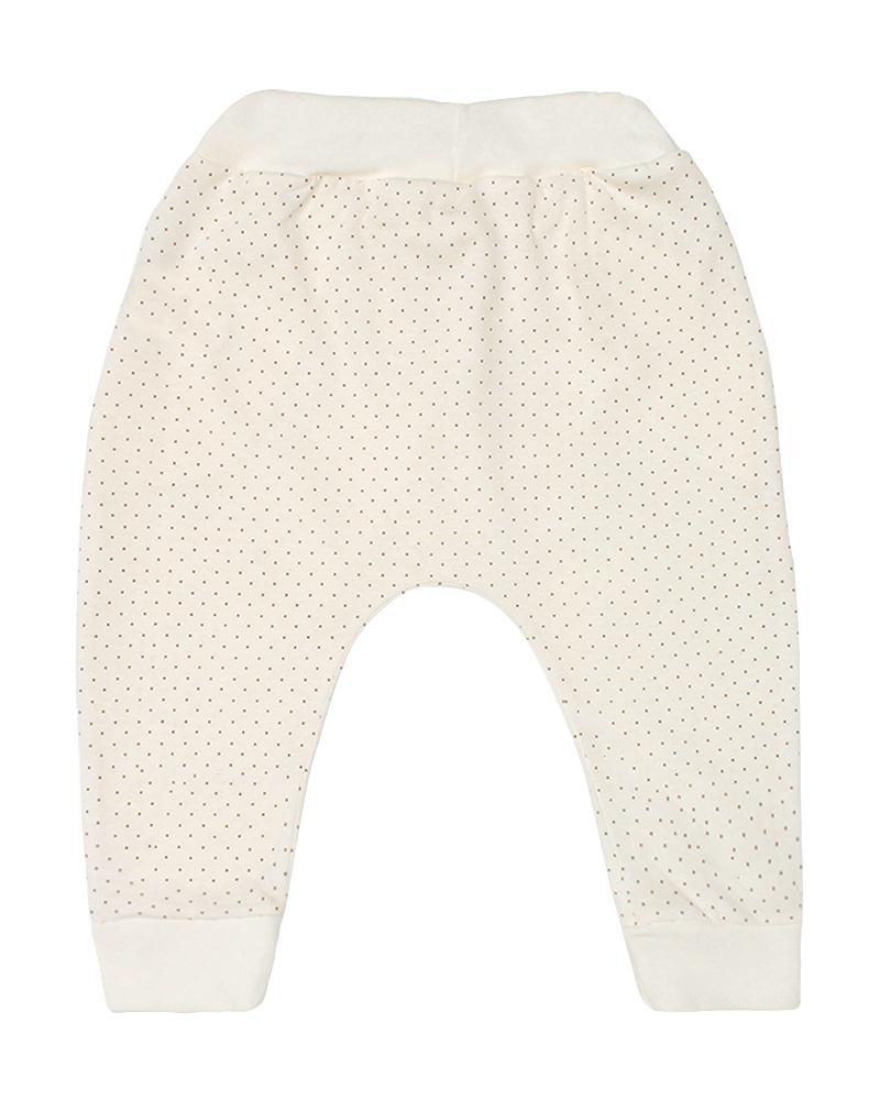 Mijão Em Suedine Poá Bege Claro e Cinza