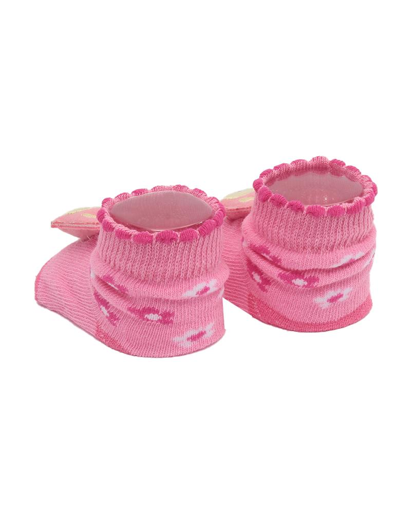 Par De Meias Flores Raposa Rosa e Pink