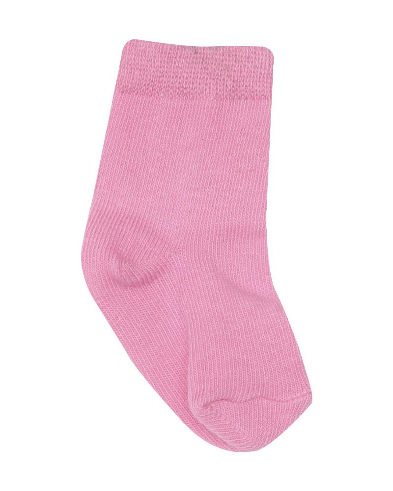 Kit De Pares De Meia Cano Médio Lisas Rosa Claro, Lilás e Rosa - 3 Pares