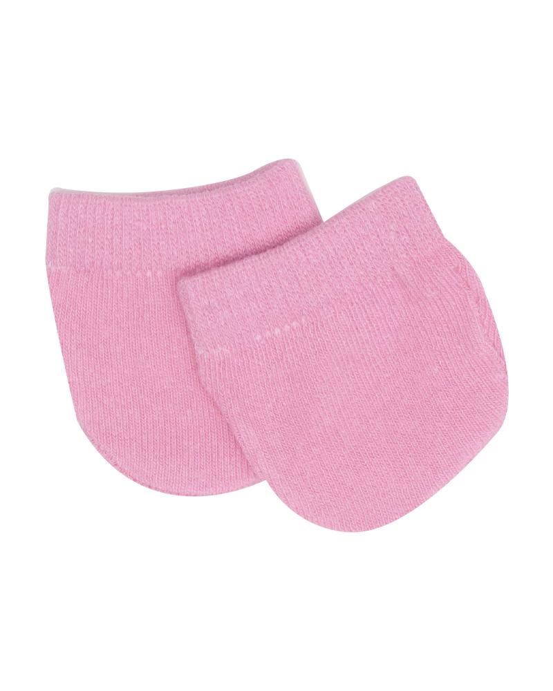 Par De Luvas Liso Recém-Nascido Pink