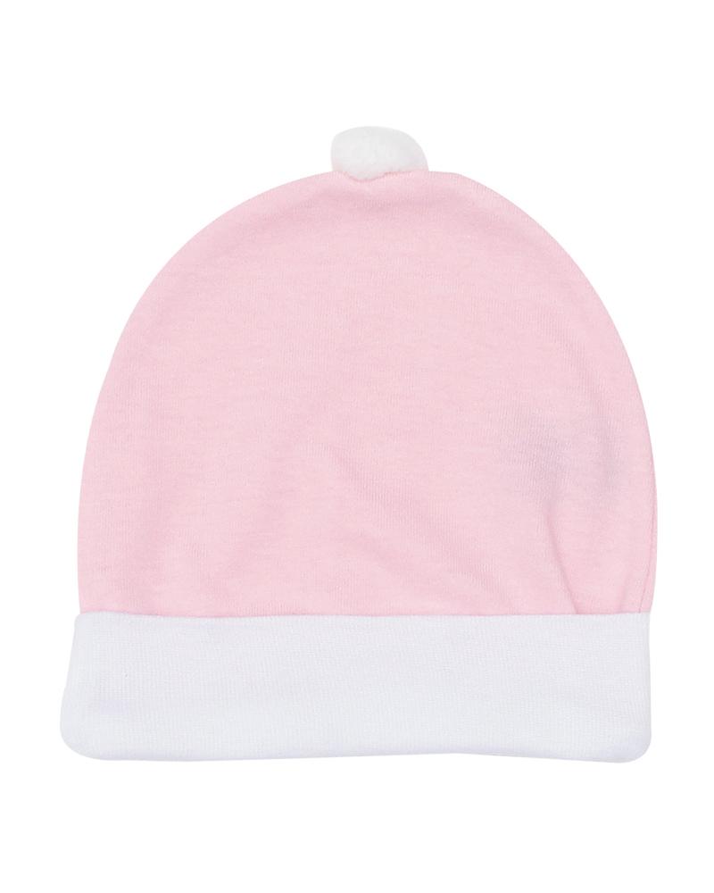 Kit De Gorros Em Malha Branco, Lilás e Rosa Claro - 3 Unidades