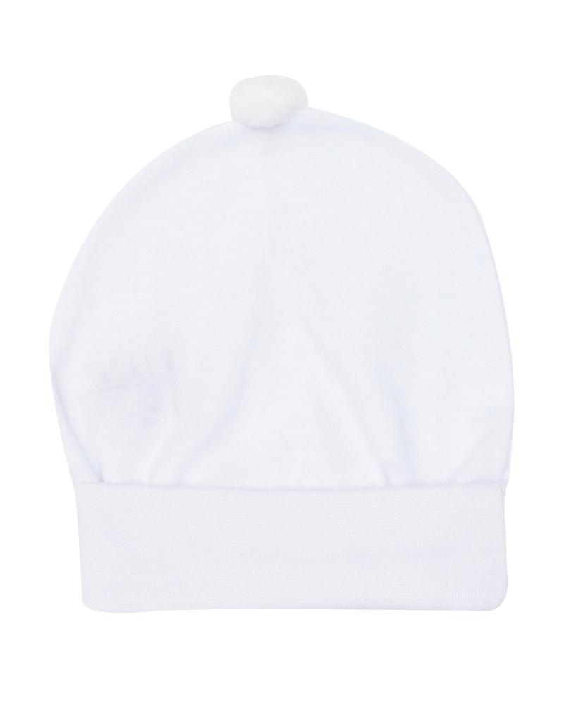 Kit De Gorros Em Malha Branco, Lilás e Rosa Claro - 3 Unidades