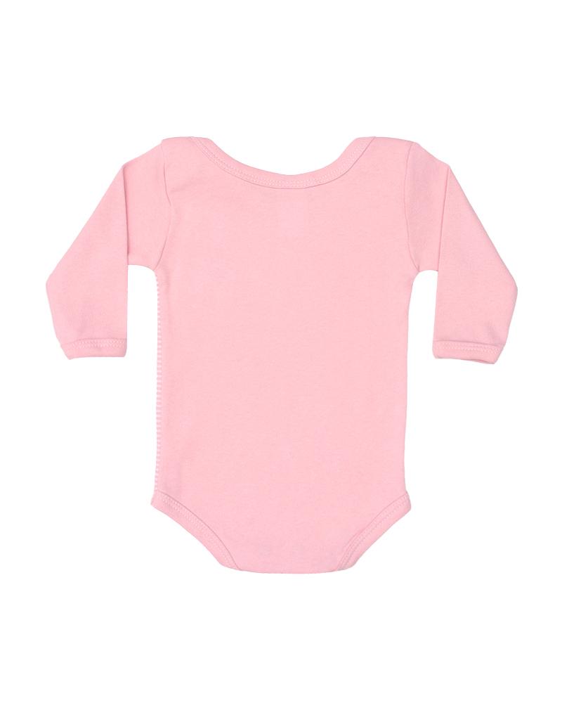 Body Em Algodão Listrado Rosa Bebê e Branco