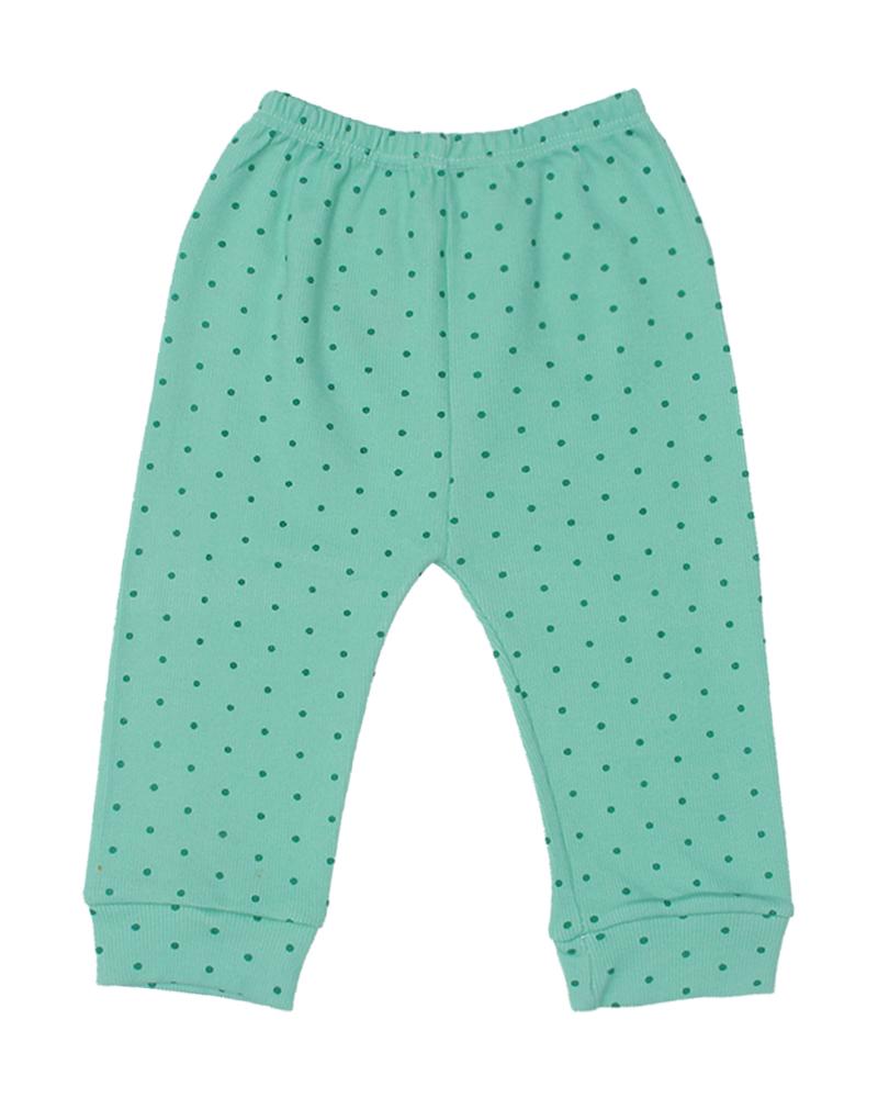 Mijão Em Algodão Poá Verde e Verde Escuro