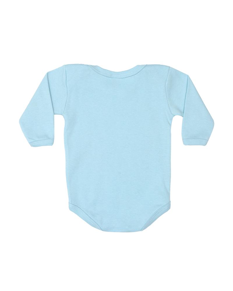 Body Em Algodão Liso Azul Bebê