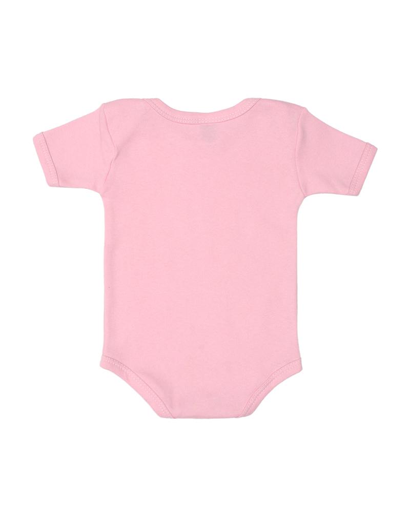 Body Em Algodão Liso Rosa Bebê