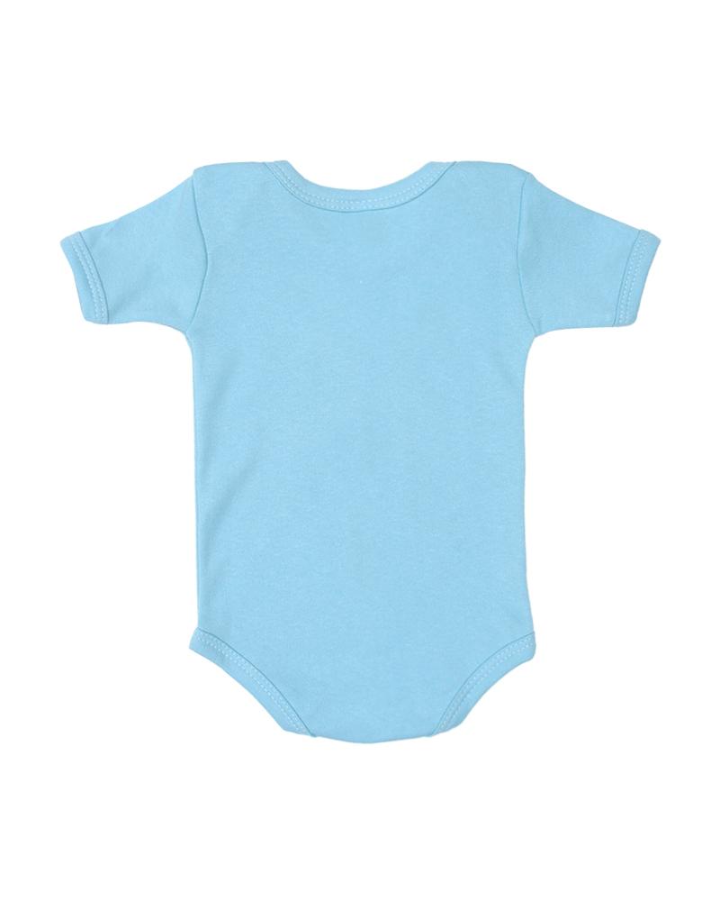 Body Em Algodão Liso Azul Bebê