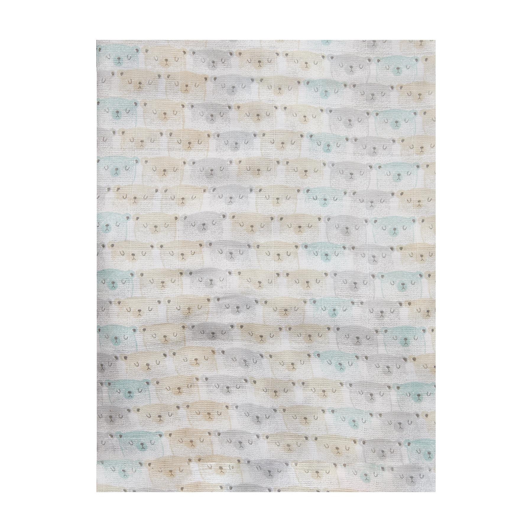 Lençol Com Elástico Padrão Americano Soft Premium Ursinhos Branco e Bege