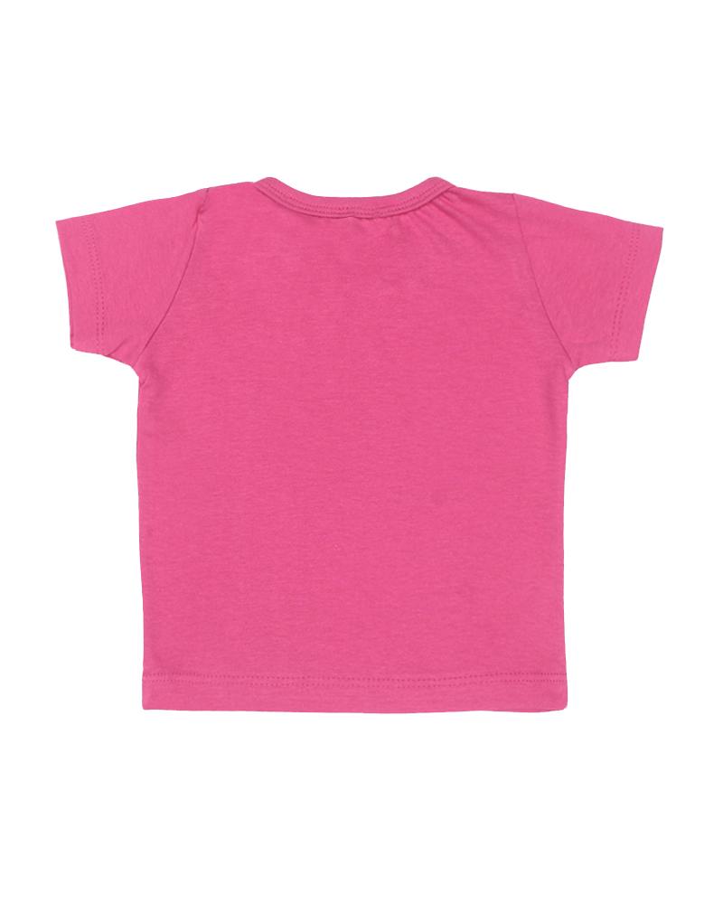 Camiseta Com Botão Na Gola Pink