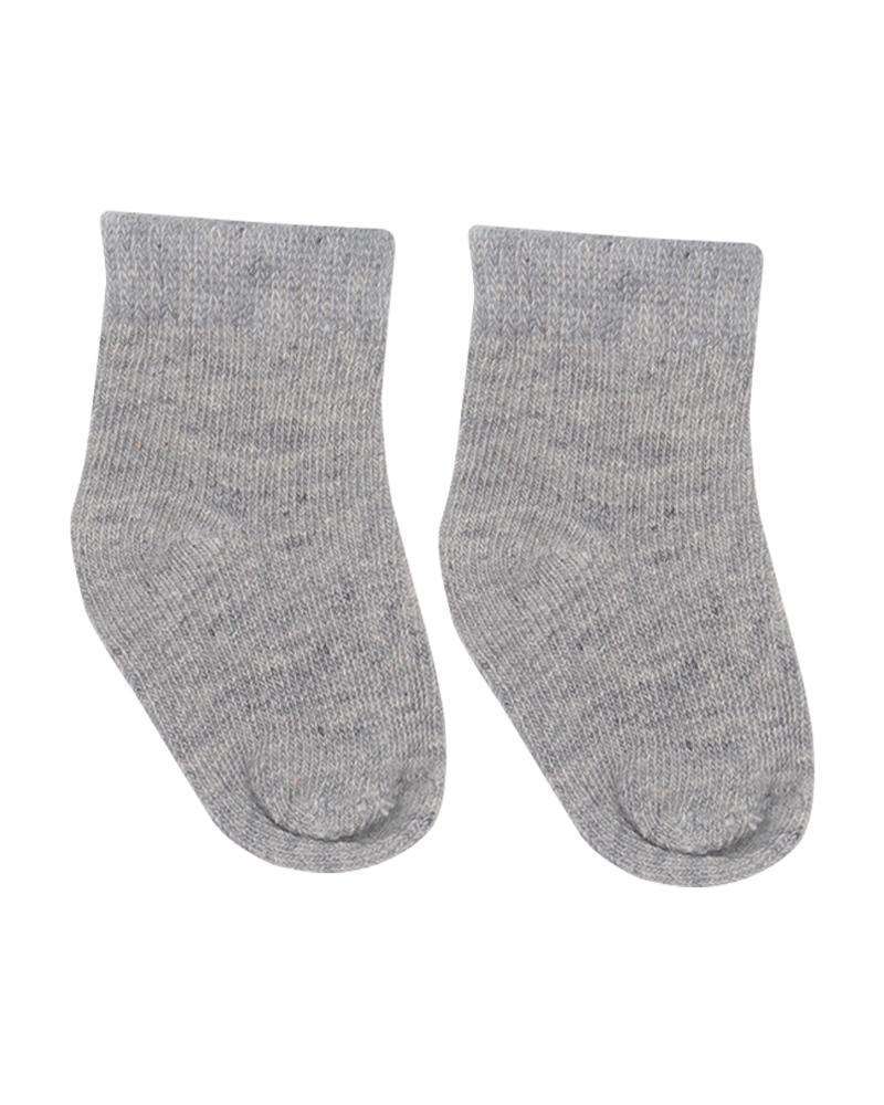 Par De Meias Cano Médio Lisa Cinza