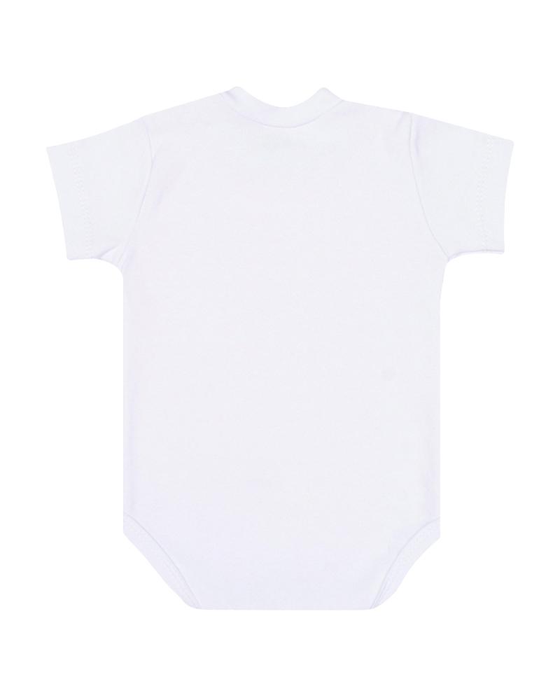 Body Zig Zag Branco e Rosa Claro