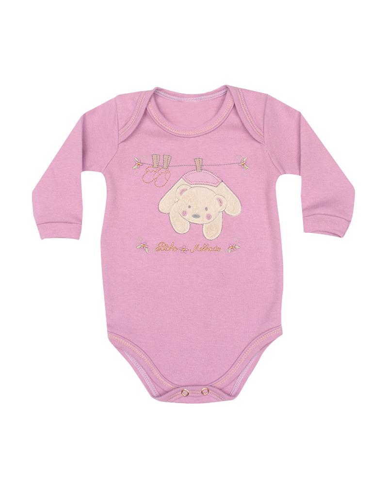 Body Ursinha Rosa e Bege