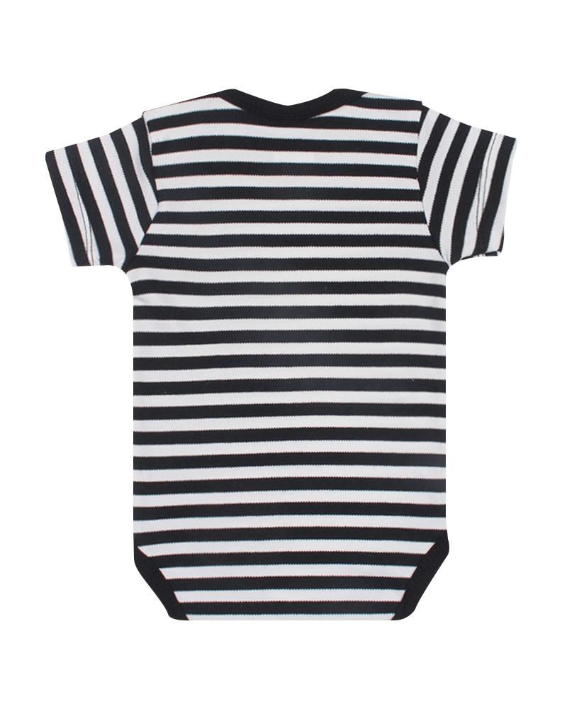Body Listrado Preto e Branco