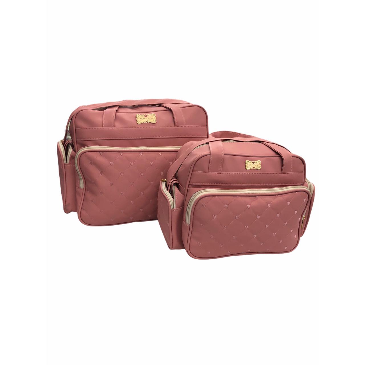 Jogo De Bolsas Corações Rosê - 2 Unidades