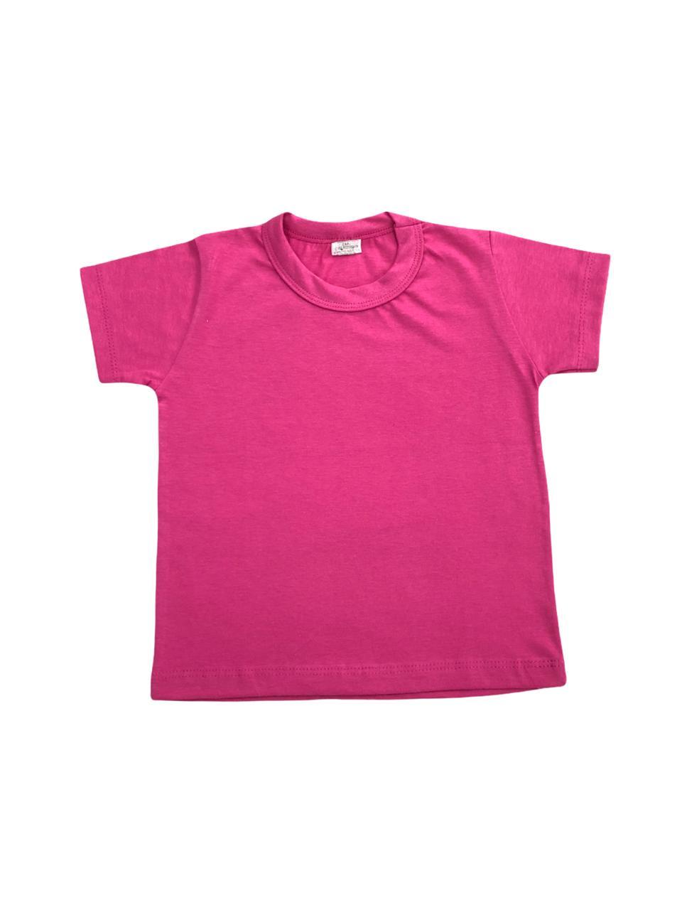 Camiseta Manga Curta Lisa Pink