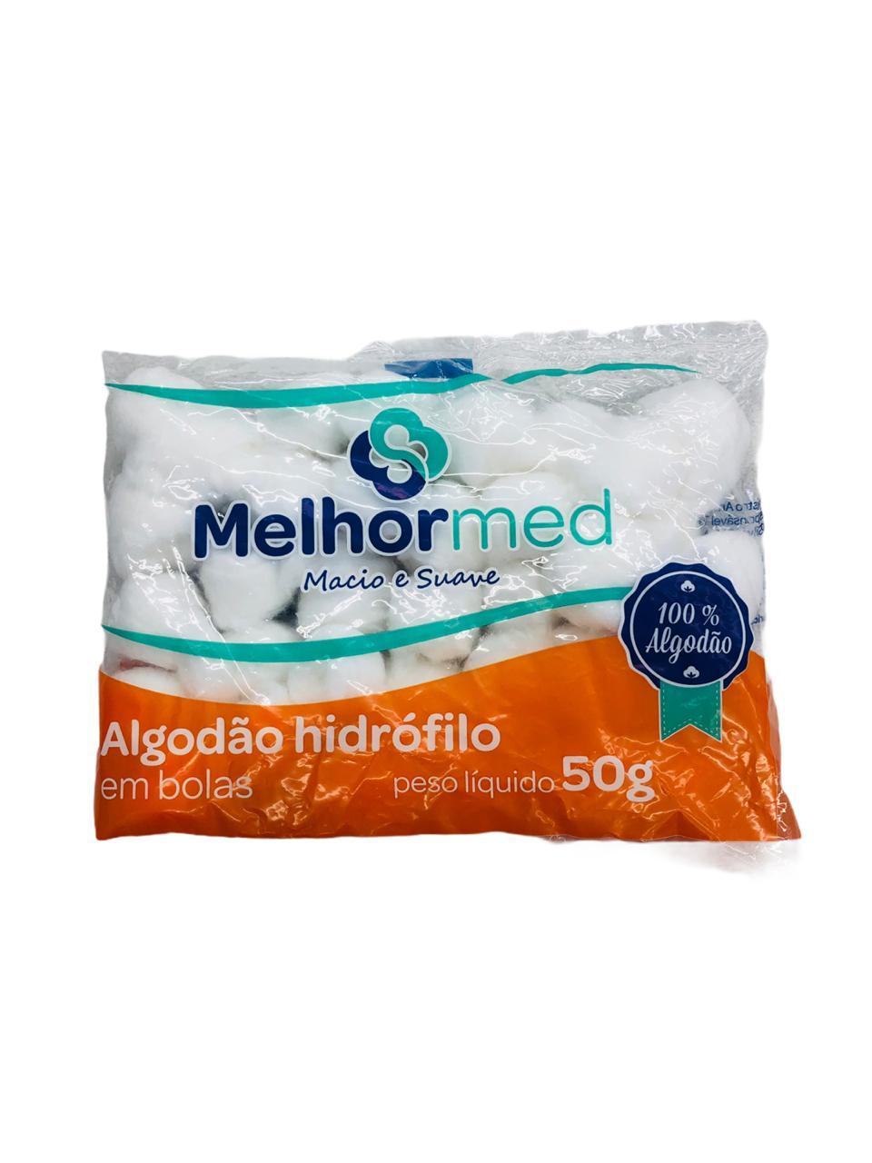 Pacote De Algodão Hidrófilo Em Bolas Branco - 50g