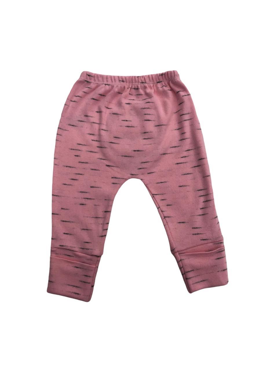 Mijão (Culote) Suedine Bordado Ursinha Rosa Bebê Feminino